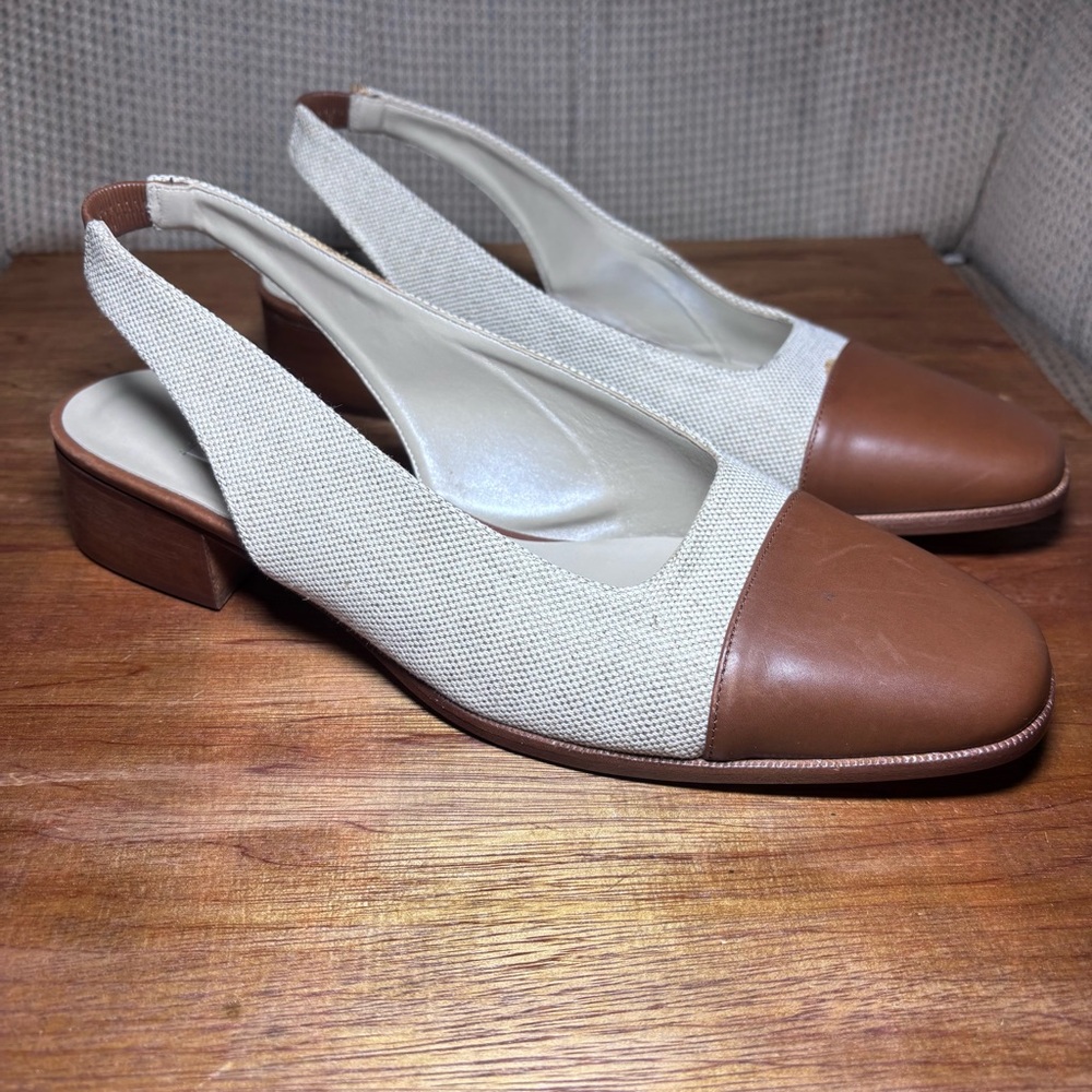 NWT Talbots Cap Toe “Patsy” Slingback Shoes! - Picture 3 of 9